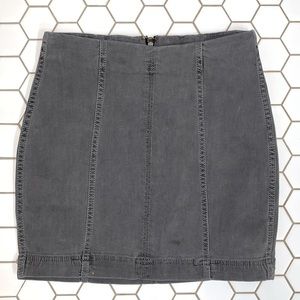Free People Grey Zipper Skirt Sz 4